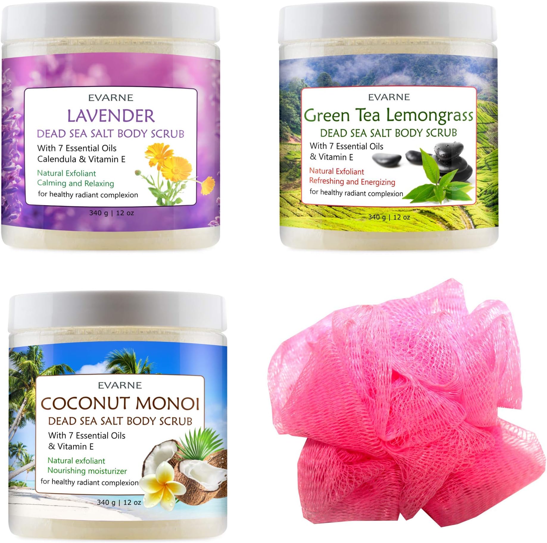 Evarne Body Scrubs (3 scrub set)