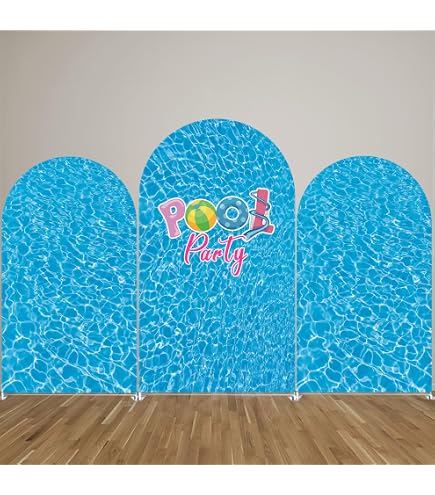 Laeacco Runder Fotohintergrund 2,2m – Wasserwellen-Design In Blau Für Baby-Party, Geburtstag & Porträts