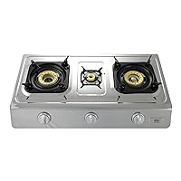 NRF Gaskocher 2-flammig 9,0 KW Edelstahl - Campingkocher Mit WOK Funktion