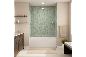 DREAMLINE Prism 60 in. L x 36 in. W Acrylic Alcove Left-Hand Drain Bathtub, White