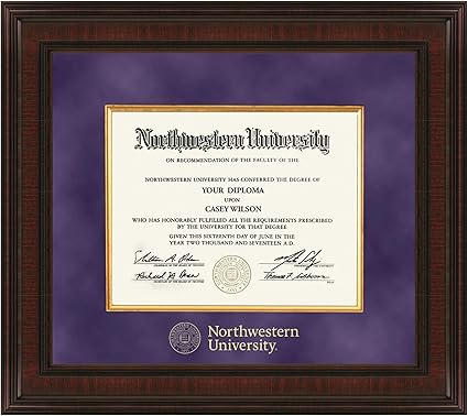 Amazon Com M La Hart Northwestern Excelsior Diploma Frame Sports Outdoors