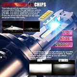 H4 LED Headlight Bulbs 6500K 60W 26000LM Fan Plug and Play Pack of 2 view 3