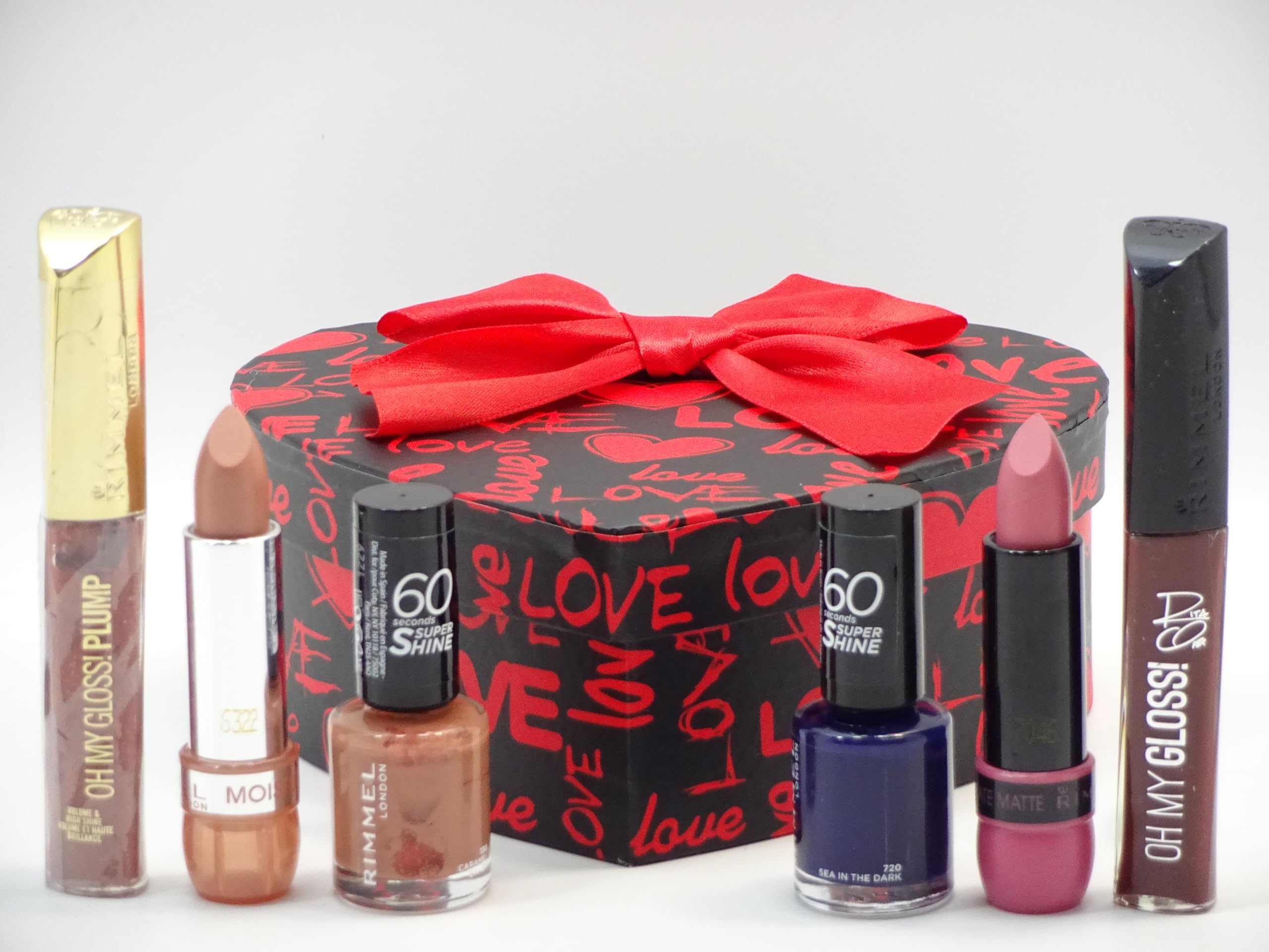 Rimmel London Beauty Bundle Box Gift Set - Heart Shape Gift Box
