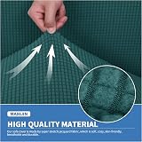 MAXIJIN Super Stretch Jacquard Dining Chair Slipcovers 4 Blackish Green view 4