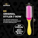 Denman Curly Hair Brush D3 Honolulu Yellow 7 Row for Curl Definition view 2