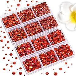 6736pcs Hotfix Rhinestones Flatback,Orange