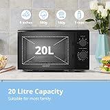 COMFEE' 700W 20L Microwave Oven Black CM-M202CC(BK) 5 Power Levels view 2