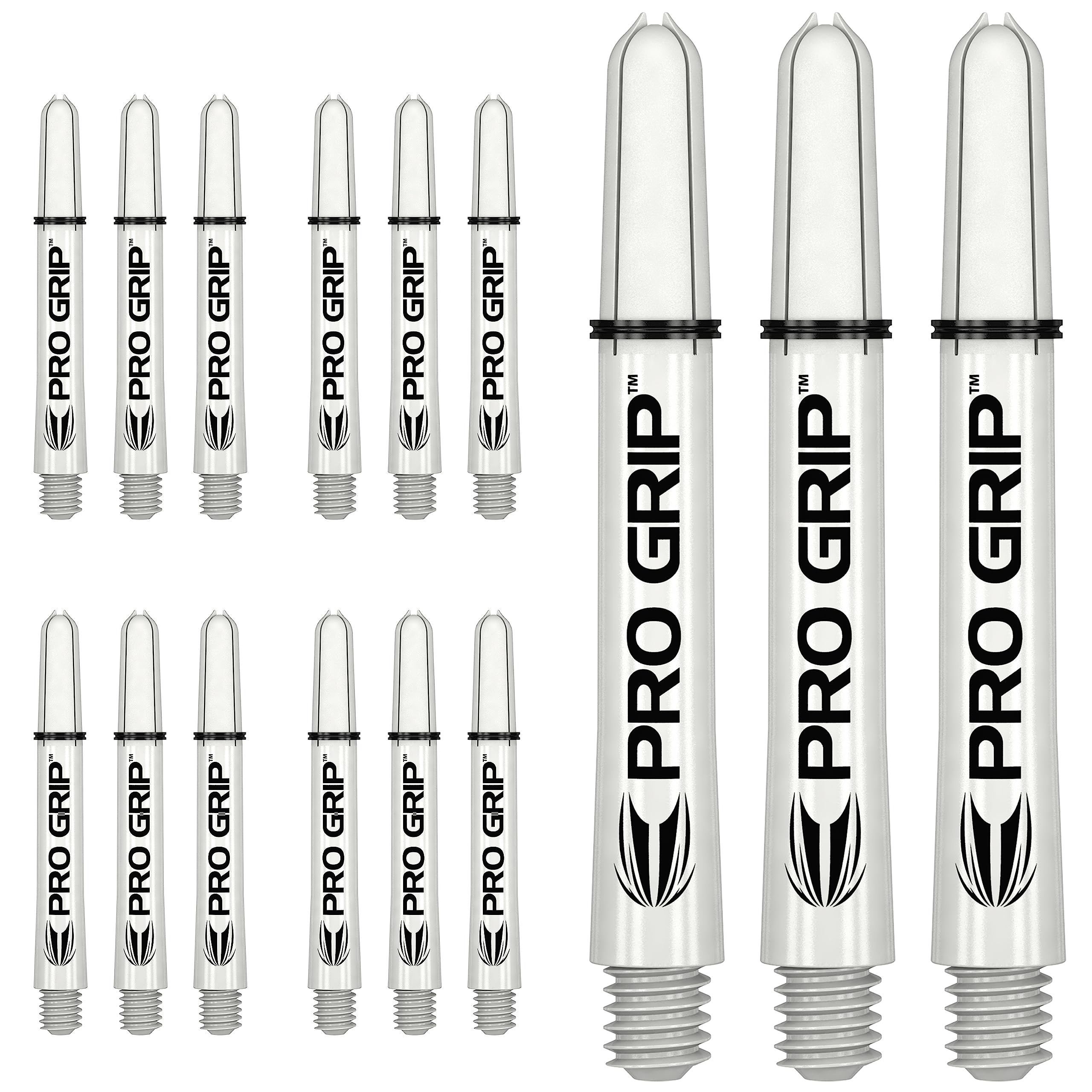 Target Darts 5 x Sets of White Pro Grip Shaft Medium - 15 in Total…