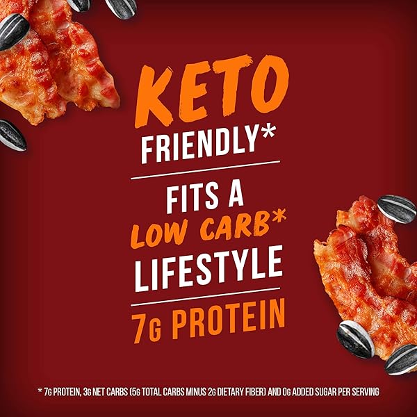 BIGS SIZZLIN’ BACON SUNFLOWER SEEDS, KETO FRIENDLY SNACK, LOW CARB LIFESTYLE, 5.35 OZ BAG