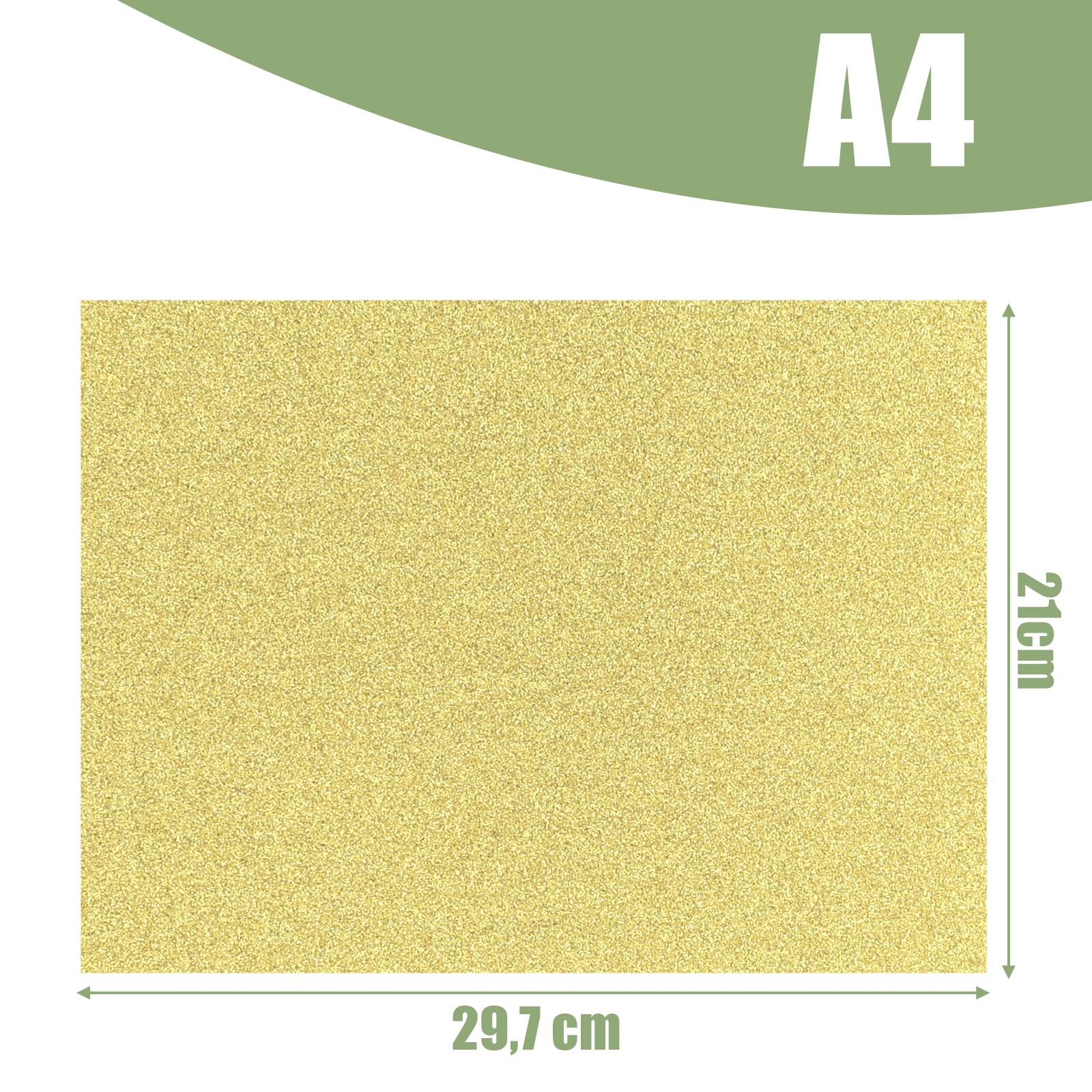 VGOODALL 27 Blatt Perglanz-Papier, DIN A4 Goldmetallisches Bastelpapier mit Perlmutt-Schimmer Glitzerpapier 250 g/m²