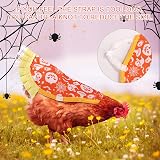 NQEUEPN 2pcs Chicken Saddle Aprons Pumpkin Witch Print Back Feather Protection view 5