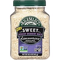 RiceSelect Discoveries Sweet Sticky Dessert Rice, Gluten-Free, Non-GMO, Vegan, 14.5-Ounce Jar, White