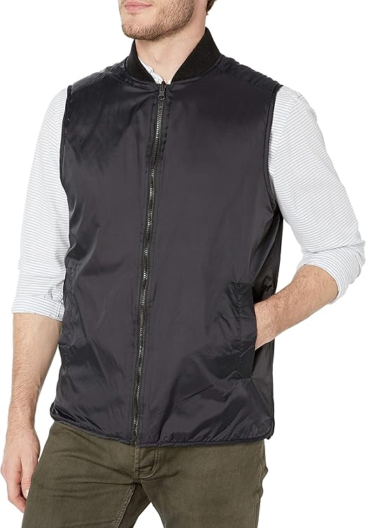Cole New York Men's Reversible Knit/Nylon Vest