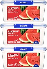 Sistema KLIP IT PLUS 3.35 L Food Storage Containers 3 Count Blue Clips