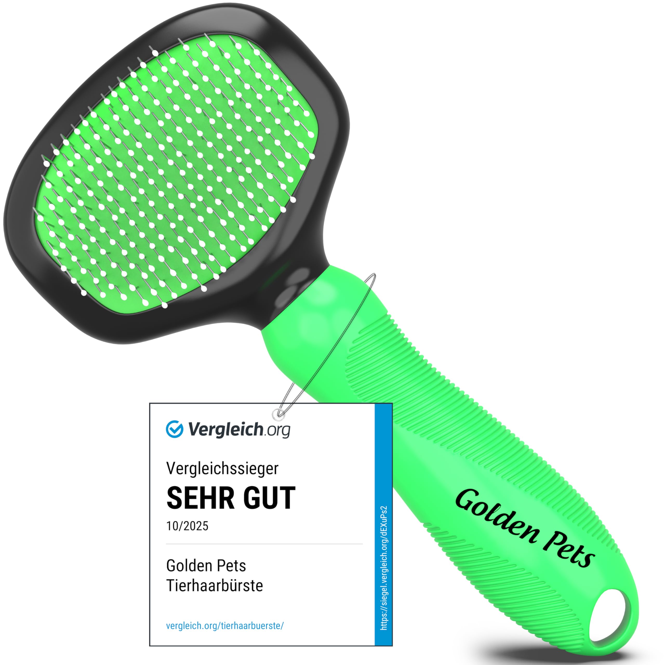 Golden Pets Soft Comb | Ideal for Small Dogs, Puppies, Cats, Rabbits and Guinea Pigs | Protective Studs for Extra-Sensitive Pets | Care + eBook Care Manual [Cannot guarantee English language]