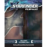 Starfinder Flip-Mat Basic Terrain | Futuristic Space Station &amp; Urban Streets Battle Map 24"x 30" Sci-Fi RPG