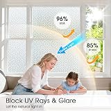 Lifetree Frosted Window Film 45x300cm Privacy Snowflake Pattern Static Cling view 3