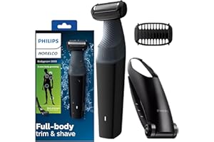 Philips Norelco Body Groomer Series 3000 Body Shaver Showerproof Hair Trimmer for Men with Back Attachment