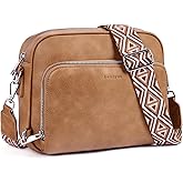 Lexiyat Crossbody Purses for Women Vegan Leather Travel Anti Theft Bags Guitar Strap Shoulder Purse with Built in Wallet