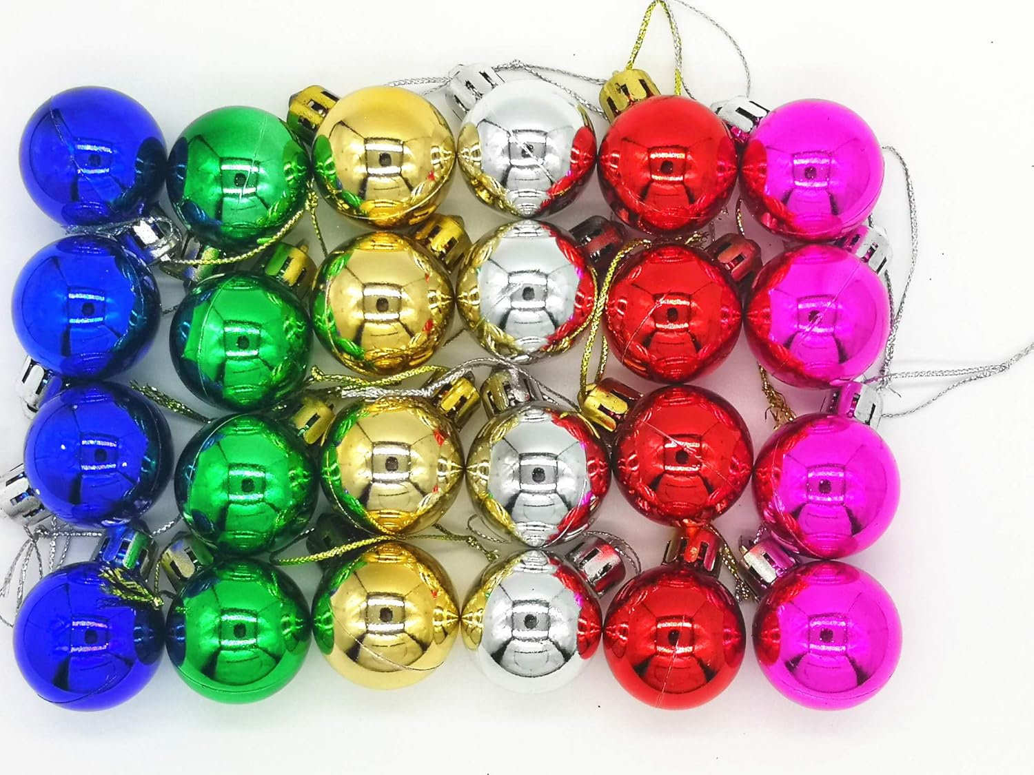 Sweetfamily 24 Pack Christmas Balls Ornaments Mini