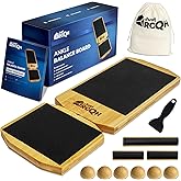 Ankle Balance Board &amp; Ankle Strengthener for Rehab &amp; Physical Therapy &ndash; Single Leg Bamboo Axis Board with Quick - Release System, 2 Training Levels &amp; Scraper Tool