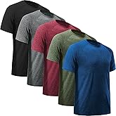BVNSOZ Men's Workout Shirts Moisture Wicking Athletic Shirts for Men Quick Dry Active Men's Gym T Shirts