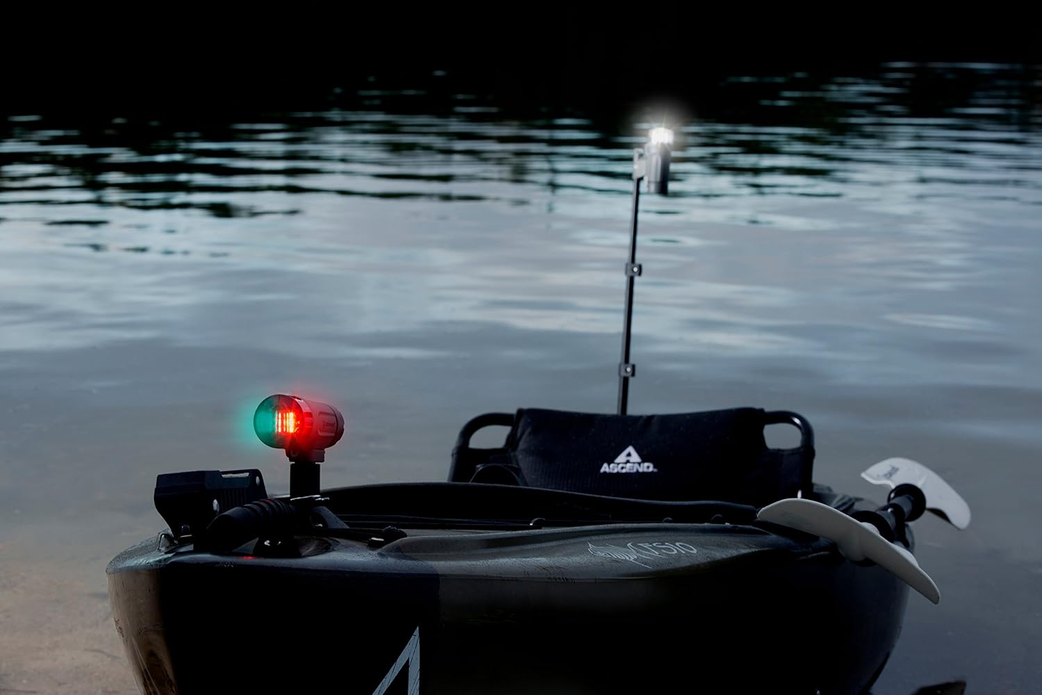 attwood 14192-7 Water-Resistant Deck Mount LED Navigation Light Kit, Marine Gray Finish