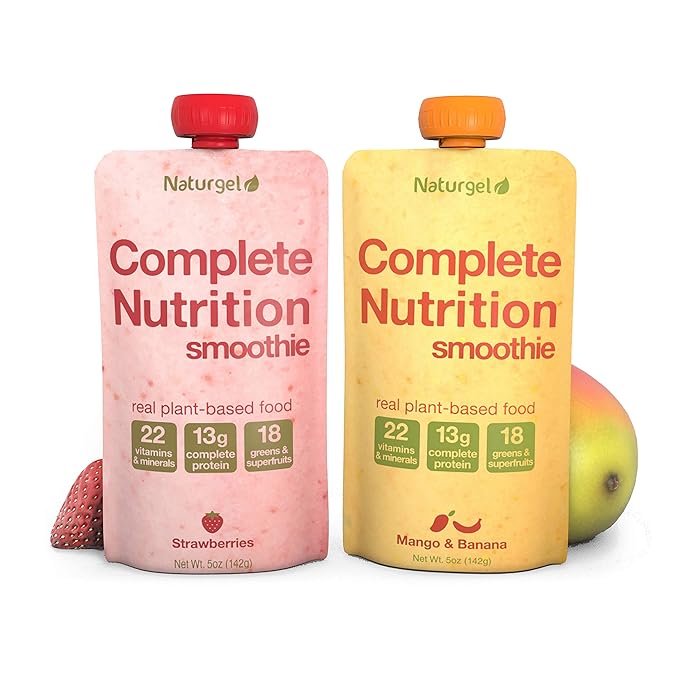 Naturgel Meal Replacement Smoothie 10 Pouches Nutrition Shake With 13g Plant Based Complete Protein 22 Vitamins Minerals Greens Healthy Fats #vegan #protein #powder #for #weight #loss #and #meal #replacement Naturgel Meal Replacement Smoothie 10 Pouches Nutrition Shake With 13g Plant Based Complete Protein 22 Vitamins Minerals Greens Healthy Fats