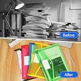 Vicloon A4 Plastic Wallets 5 Pack with Snap Closure Card Slot Transparent view 5