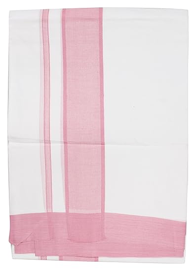 Men's Cotton Dhoti (White, 4 meters)