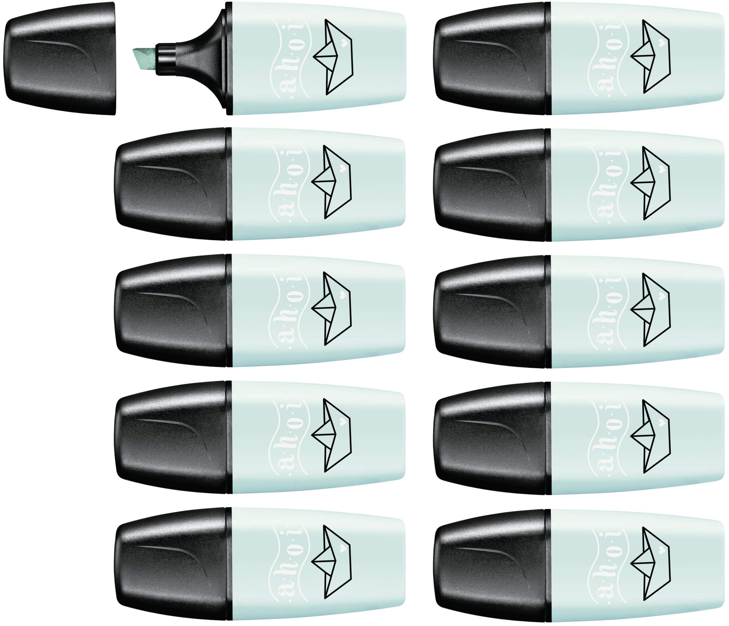 Highlighter - STABILO BOSS MINI Pastellove - Pack of 10 - Touch of Turquoise