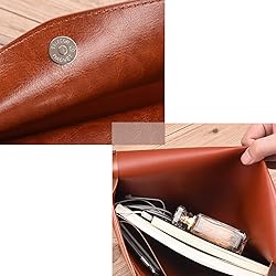 Enyuwlcm PU Leather A4 File Folder Document Holder