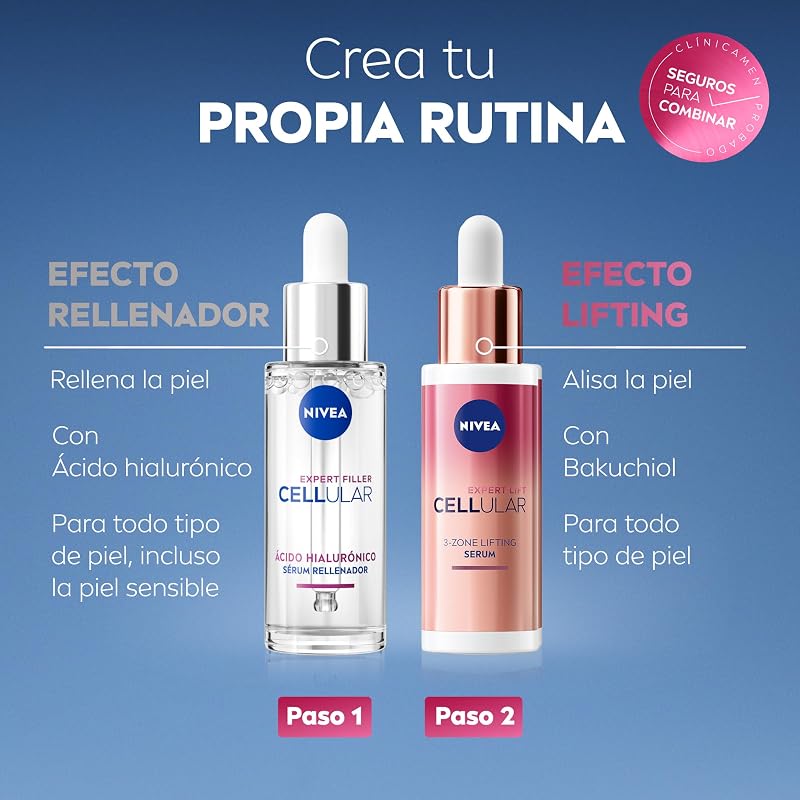 Cellular Expert Lift - Sérum Lift 3 Áreas - Sérum Antiedad - x10 Bakuchiol Puro Altamente Concentrado - Antiarrugas para Rostro, Cuello, Escote - Reafirmante - Todo Tipo de Piel y Madura - 30 ml — foto 7 de 8