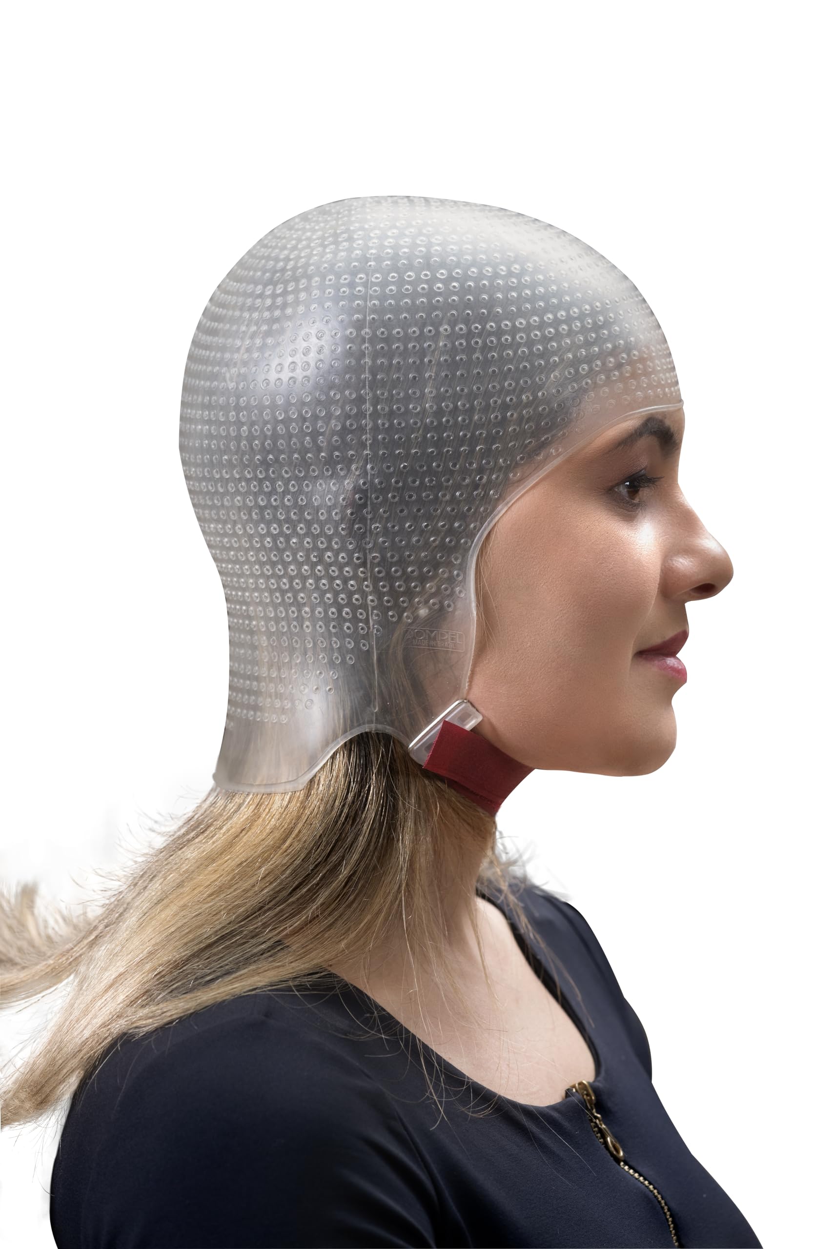 DOMPEL Sparta 2.4K Silicone Highlight Hair Cap, White | Perfect Highlights | 2,400 Strategically Positioned Holes | Curved Design for a Perfect Fit | Reusable