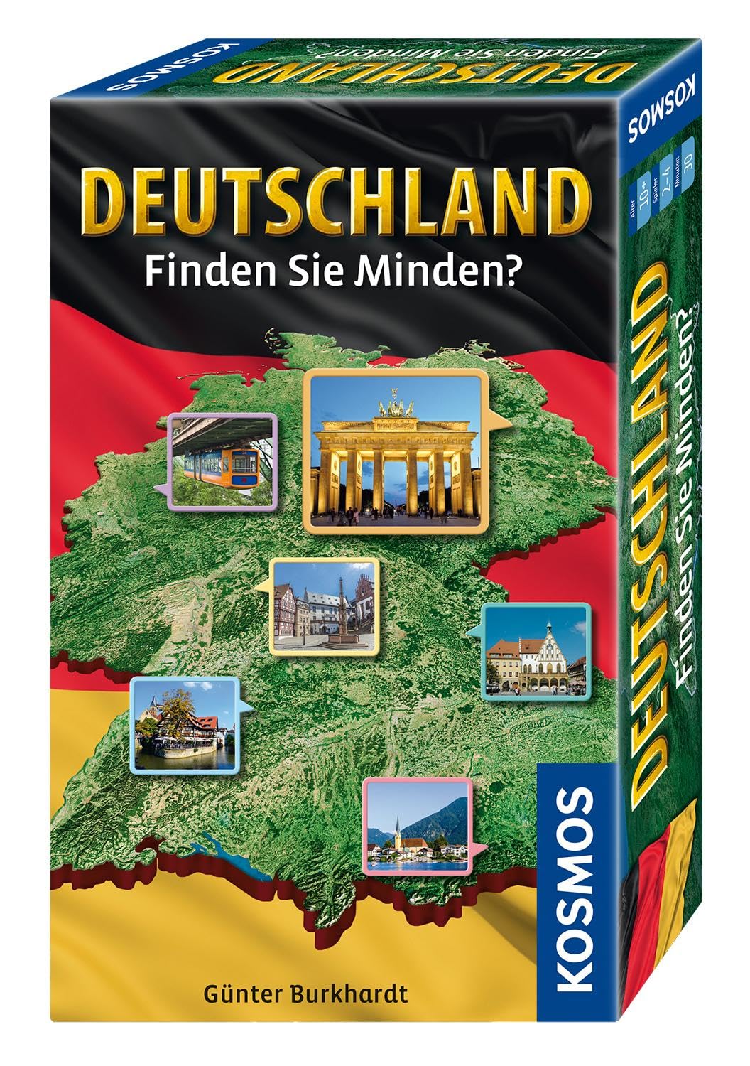 Kosmos 711412 Deutschland - Finden Sie Minden? The Gift Game, Also as an Expansion for the Large Game, for 2-4 People, from 10 Years, Board Game, Travel Game, Gift