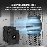 Corsair 3000D AIRFLOW White Mid-Tower PC Case 2x SP120 ELITE Fans 4-Slot GPU view 4