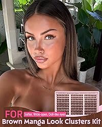 Goddvenus Brown Wispy Lash Clusters Manga Eyelashes