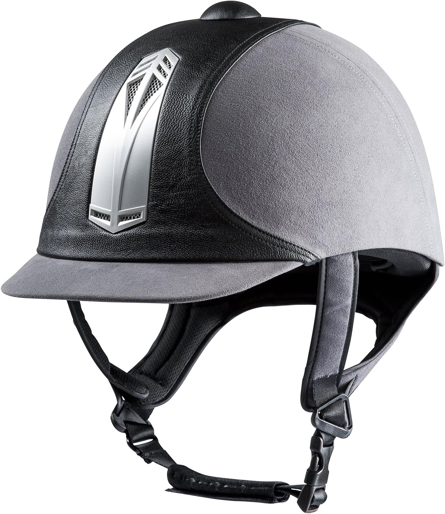 CHOPLIN Unisex's Premium Helmet, Grey/Black/Silvery Colour Insert, Size 57