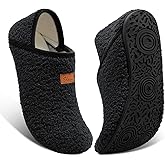 Fires Womens Mens Slippers with Rubber Sole Soft-Lightweight House Slipper Socks Around House Shoes Non Slip Indoor/Outdoor