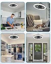 Ceiling Fans with Lights, Socket Fan Light with