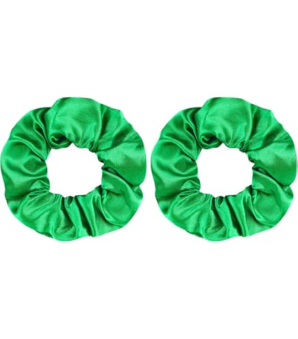 Amazon.com : Set of 2 Solid Scrunchies (Black) : Beauty  display picture 3