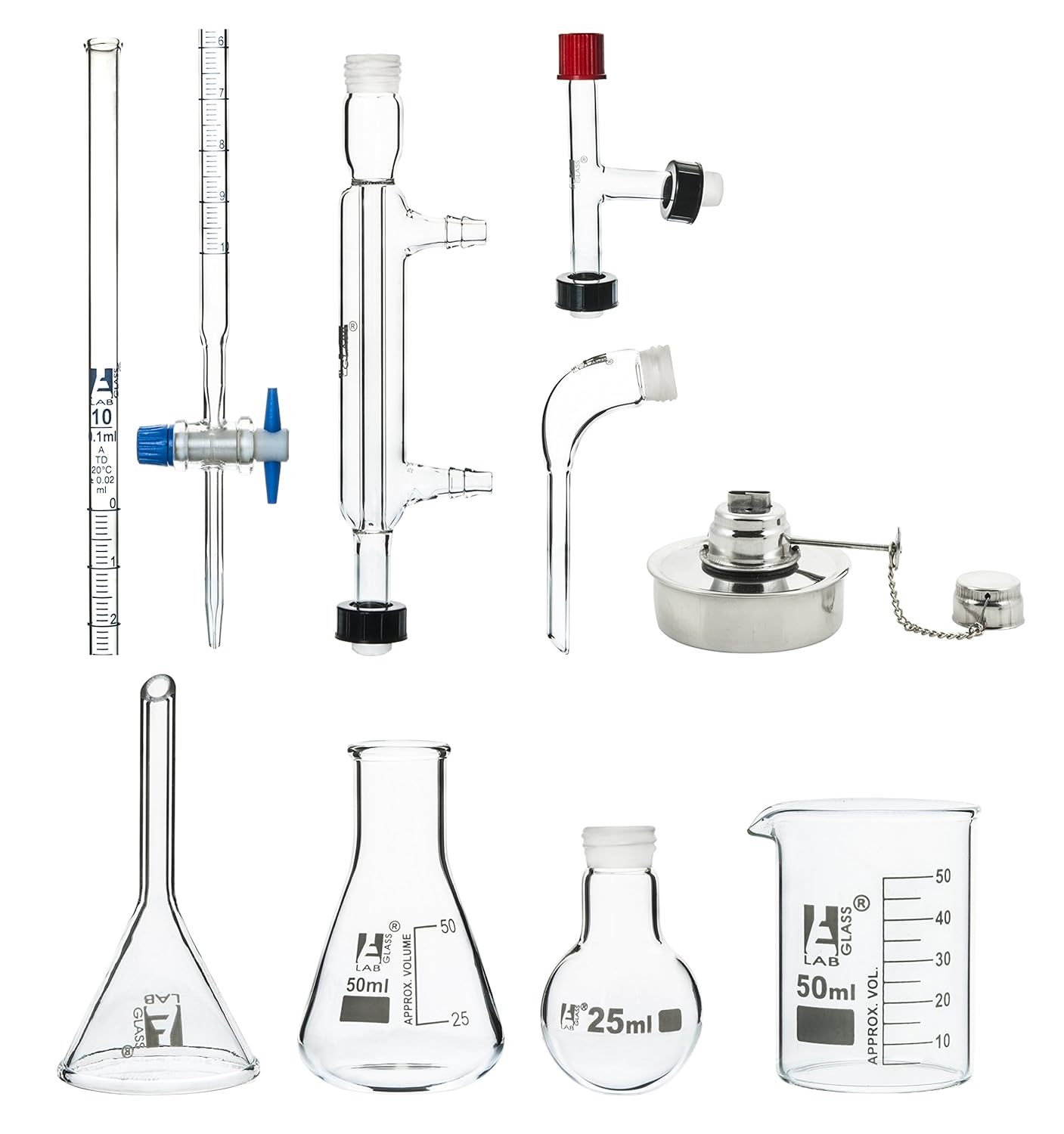 25ml Micro Glass Distillation Kit 9 Pieces Eisco Labs Amazon Com Industrial Scientific
