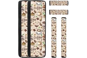 NETILGEN Refrigerator Door Handle Covers Pack of 6, Washable Anti-Skid Protector for Fridge Dishwasher Oven Keep Off Fingerprints Oil Stain Food Spot for Kitchen Home Decoration, Coffee Cake Beige