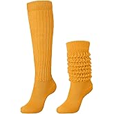 Glitopper Slouch Slouchy Socks Pack Knee High Scrunch 80s 90s Stacked Boot Socks