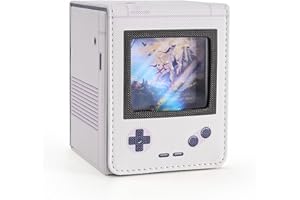 Retro Gaming Console Appearance MTG Deck Box with Commander Display, Card Deck Case Fit 120 Single Sleeved Cards, PU Leather 