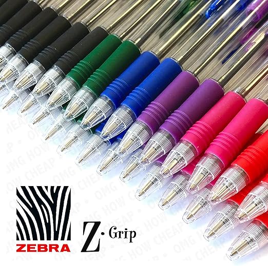 ZGrip Retractable Ballpoint Pen Economy Pack of 40 Assorted