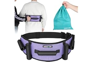 HayaYoffi Gait Belts Transfer Belt for Seniors with Padding Handles, Gate Belt for Elderly Lift Belts with Quick Release Buckle Anti-Slip Function Transfer Belt for Handicap, Physical Therapy (Purple)