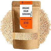 Organic Whole Grain Sorghum, 2 lb | Gluten Free Ancient Grain, High Fiber, Plant-Based Protein, Non-GMO, Vegan, Bulk Grain