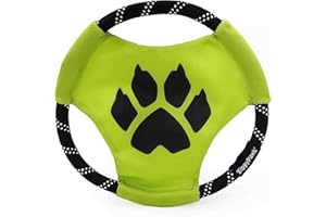 ZippyPaws Rope Gliderz - Durable Outdoor Dog Frisbee Toy, Soft Pet Flying Disc for Beach & Pool, Interactive Rope Frisbee for Fetching, Tough Rope - Cat Noir from Superhero Show Miraculous Ladybug