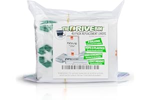 DRIVE AUTO PRODUCTS DRIVE AUTO - 40 Pack, 2 Gallon Clear Trash Bags for Car & Home Office